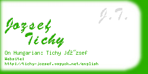 jozsef tichy business card